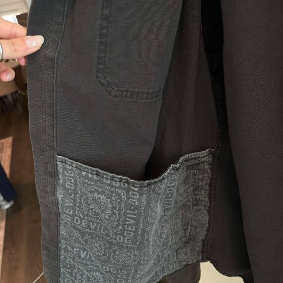 Devil-Dog Dungarees Men's Black Button Up Size Large - Picture 5 of 7